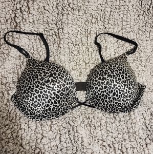 Victoria's Secret Bombshell Plunge Bra, Animal Print - Size 34C